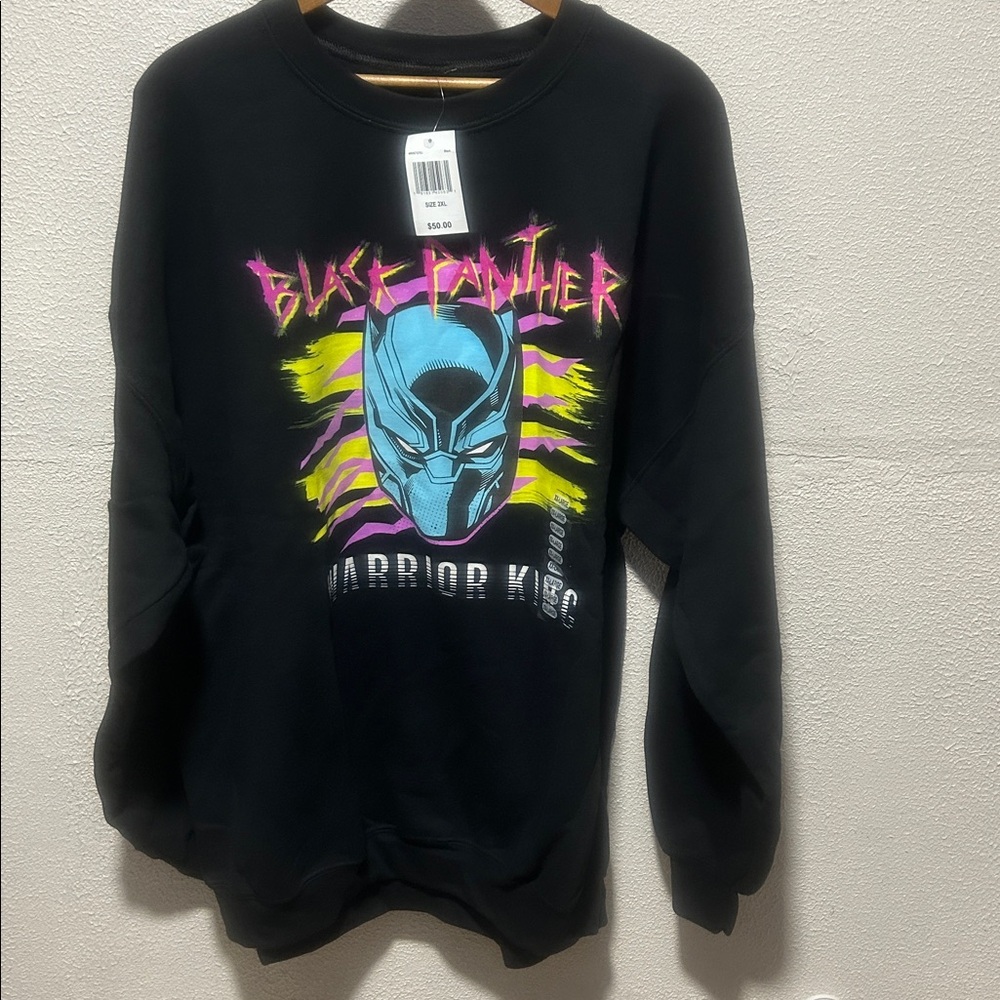 Marvel Black Panther Men's Crewneck Sweater - Black and Yellow